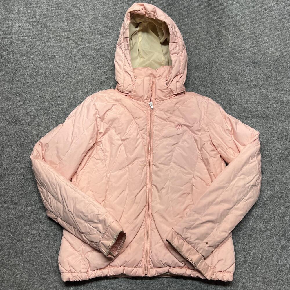 Burton Jacket Womens Medium Pink Hooded Down Insulated Ski Snow Pockets Winter